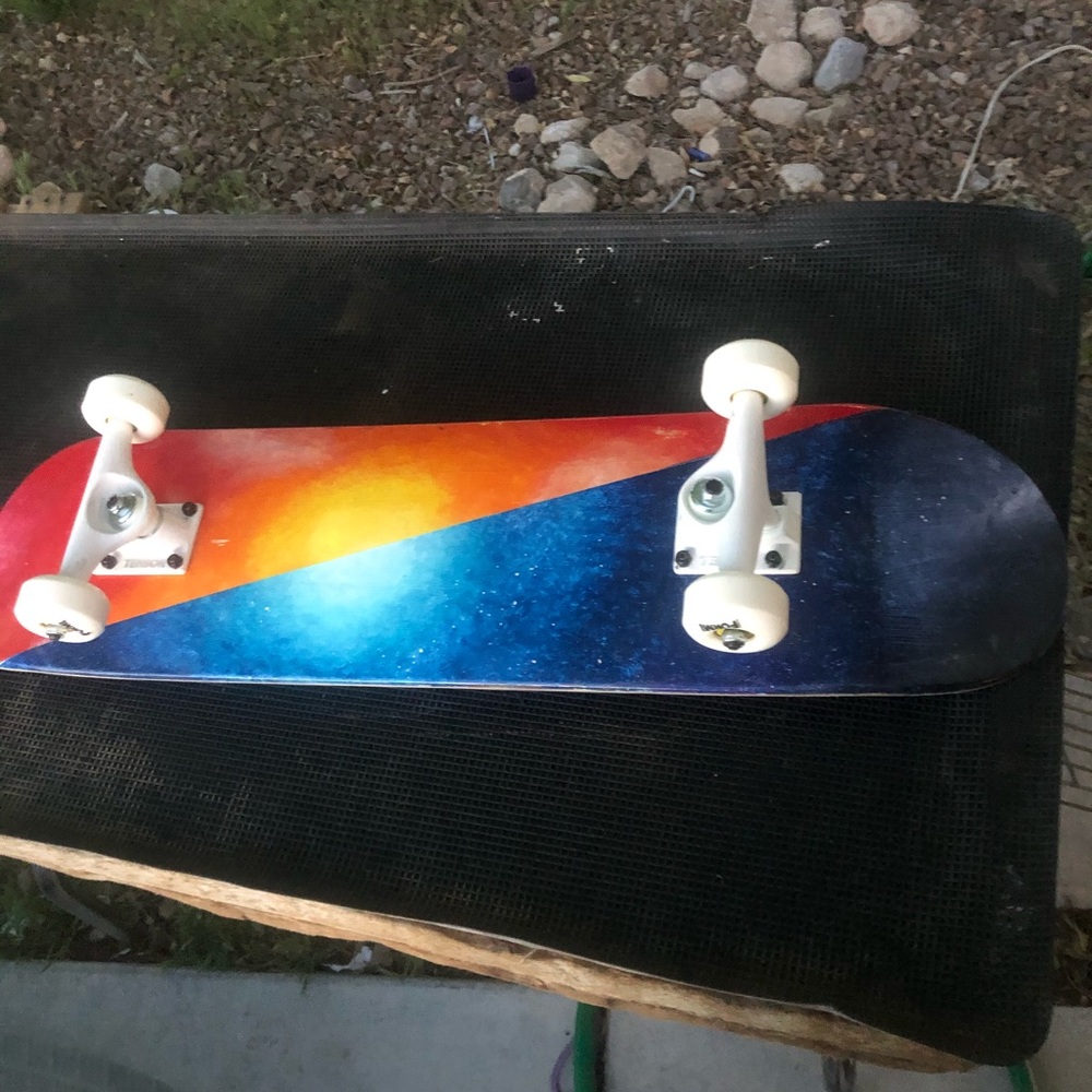 Custom painted skateboard